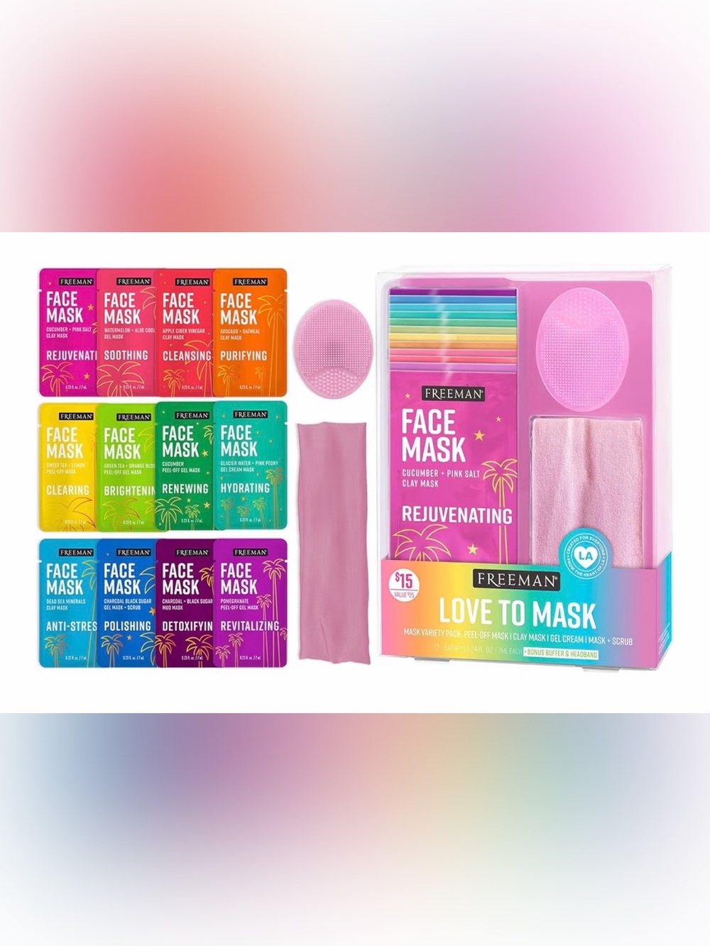 Freeman ‘Love To Mask’ Face Mask Variety Pack - NEW